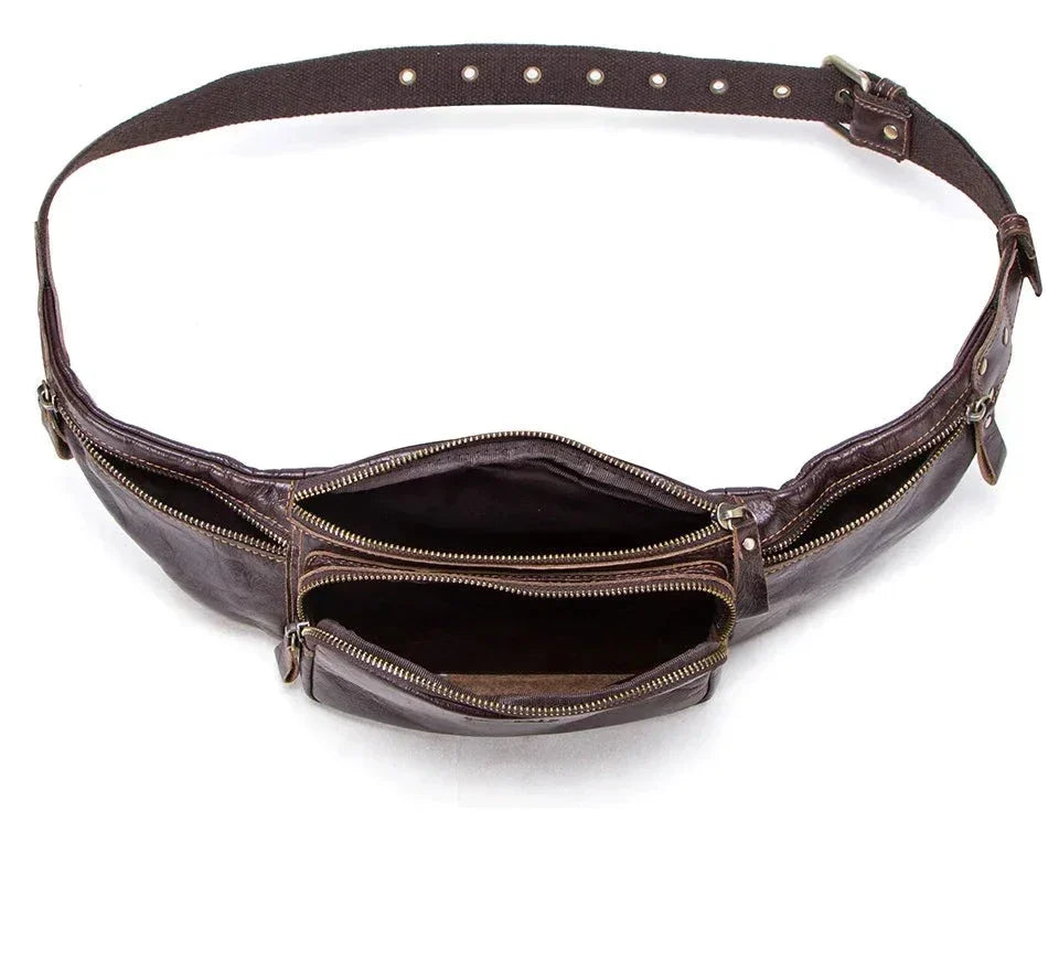 Sacoche Homme Banane Cuir