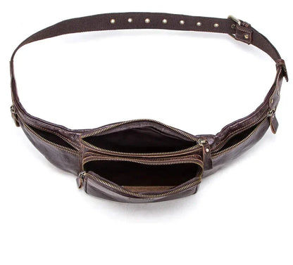 Sacoche Homme Banane Cuir