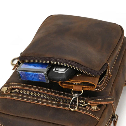 Sacoche Homme Marron