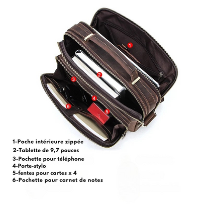 Sacoche Marron Homme