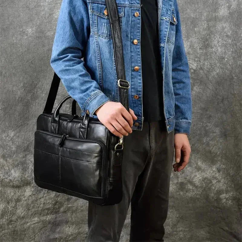 Sacoche Ordinateur en Cuir pour Homme
