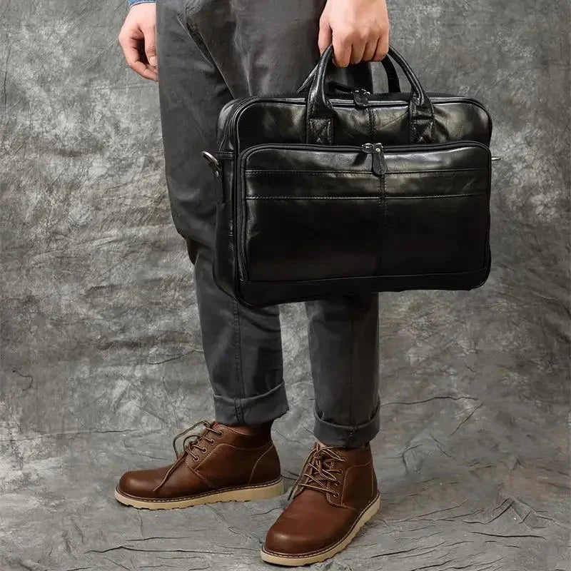 Sacoche Ordinateur en Cuir pour Homme