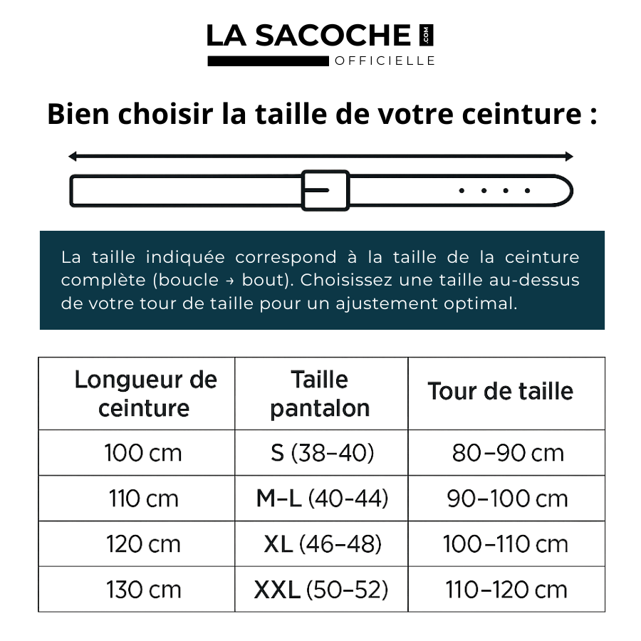 Ceinture en Cuir Homme