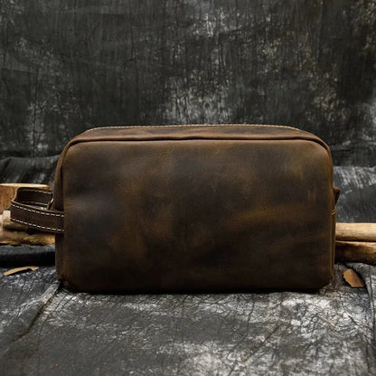 Trousse de Toilette en Cuir Homme