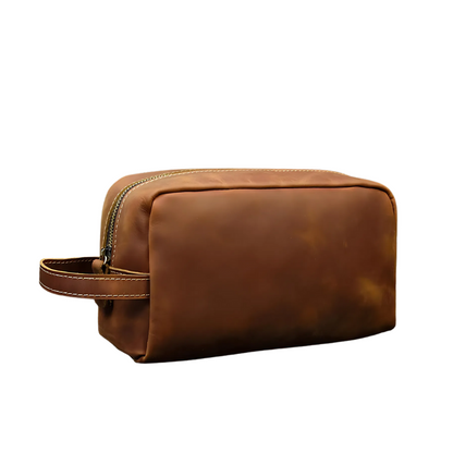 Trousse de Toilette en Cuir Homme