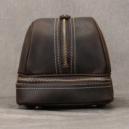 Trousse de Toilette Homme en Cuir