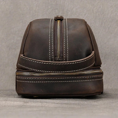Trousse de Toilette Homme en Cuir