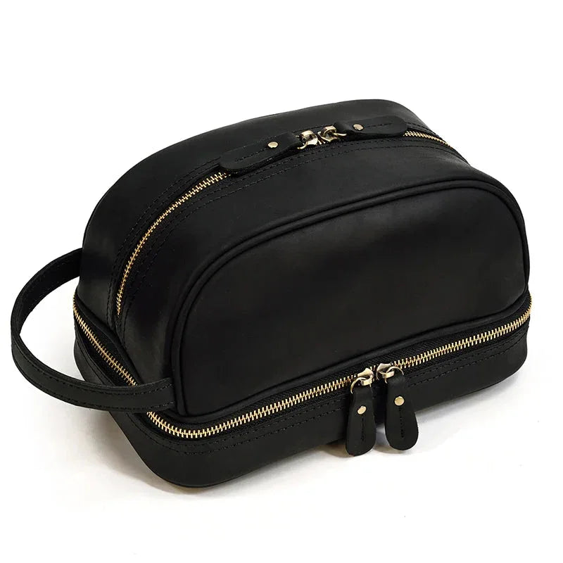 Trousse de Toilette Homme en Cuir